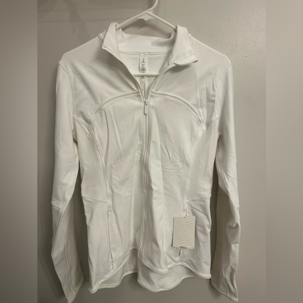 Lululemon woman's size 10 white zip up mesh is more jacket nwt